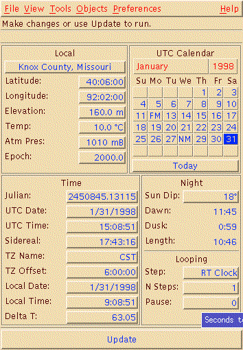 xephem controls